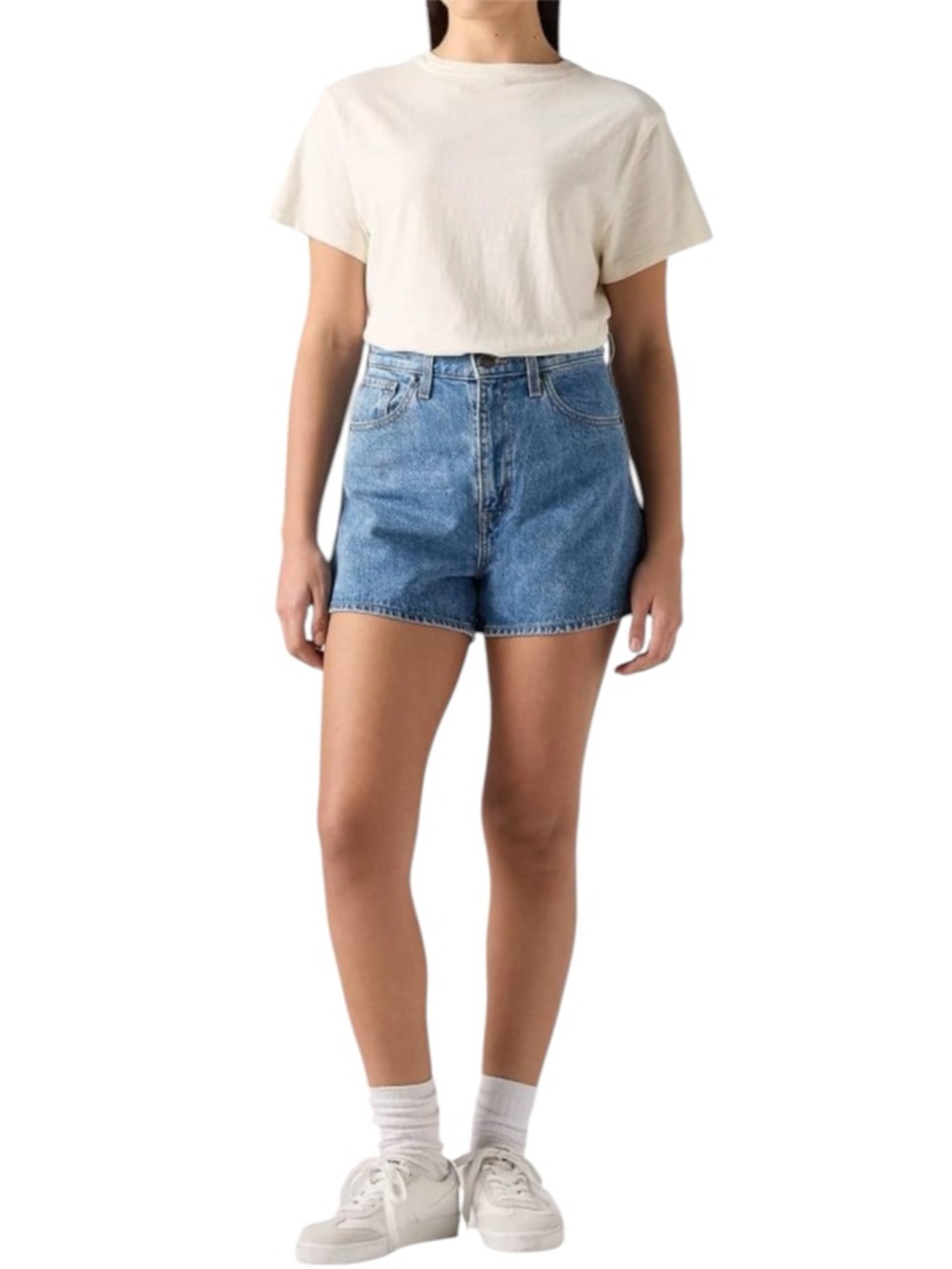 Levi’s High Waisted Mom Shorts Amazing Blue Womens Size 32